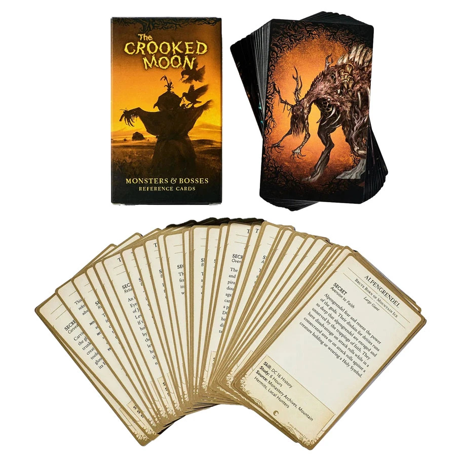 LAETCMRDMB Dungeons & Dragons 5E The Crooked Moon Monsters & Bosses Reference Card Deck