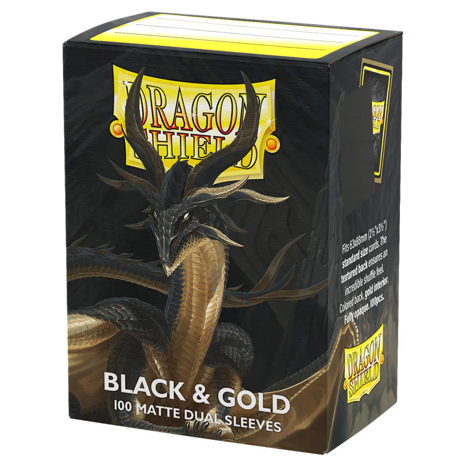 ATM15069 Dual Matte Deck Protector, Black & Gold - 100 Piece