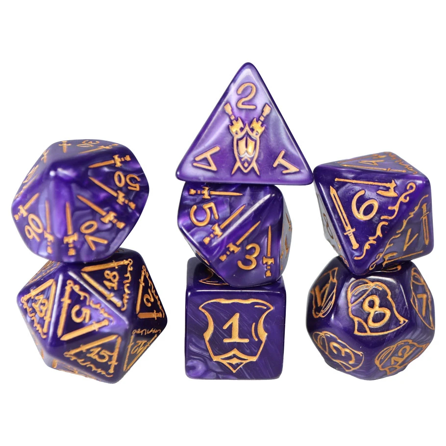 FBG2681 25 mm Queens Armory Cursed Dice Game - Set of 7