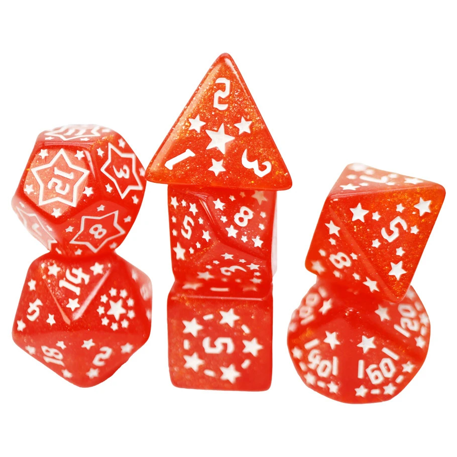 FBG2684 Shooting Stars Nitrogen Dice Game - Set of 7
