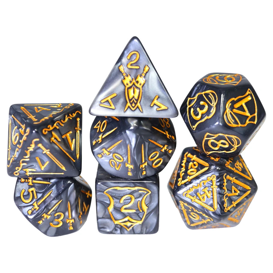 FBG2679 25 mm Queens Armory Aquatic Dice Game - Set of 7