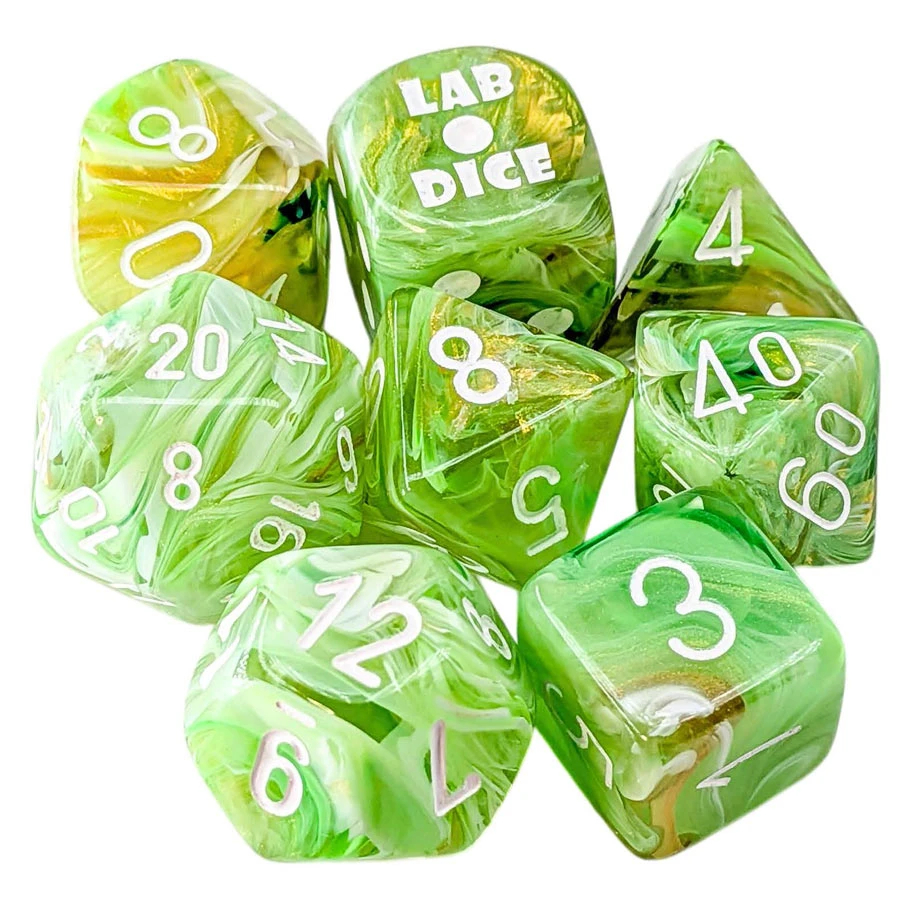 Manufacturing CHX30077 7-Set Lab - Marble Sour Dice, Green & White