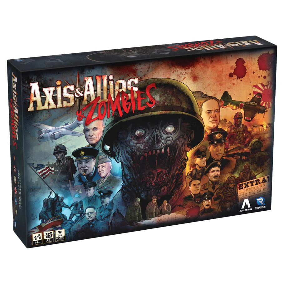 REN02910 Axis & Allies & Zombies Board Game
