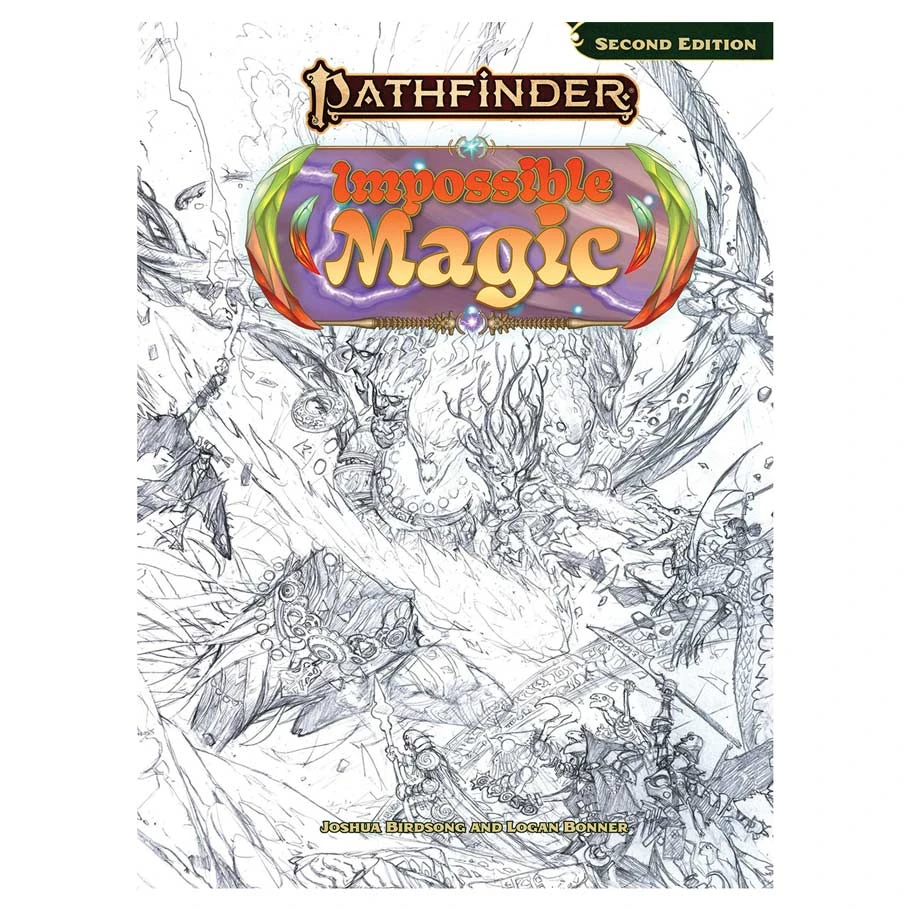 PZO12014-SK Pathfinder 2E - Impossible Magic Sketch Cover Edition Rulebook