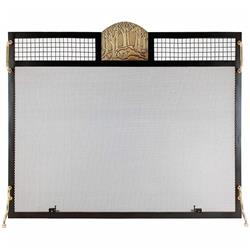 Picture of Minuteman SES-3830AF Forest Fox Emblem Fireplace Screen&#44; Antique Brass
