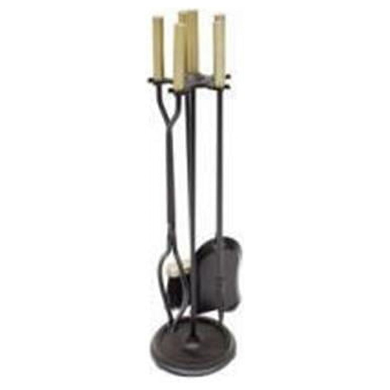 Picture of Achla ABK-03 Neoclassic Fireplace Tool Set&#44; Antique Brass & Black
