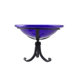 Picture of Achla CGB-01CB-TR 12 in. Cobalt Blue Crackle Birdbath with Tripod Stand