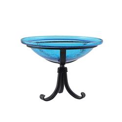 Picture of Achla CGB-07T-TR 12 in. Teal Crackle Birdbath with Tripod Stand Bracket