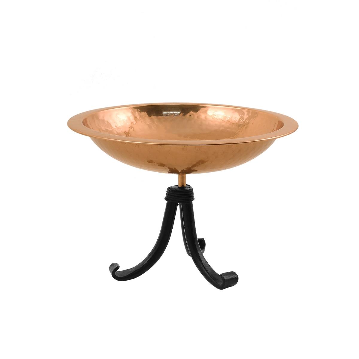 Picture of Achla BBHC-01T-TR Hammered Copper Birdbath with Tripod Stand