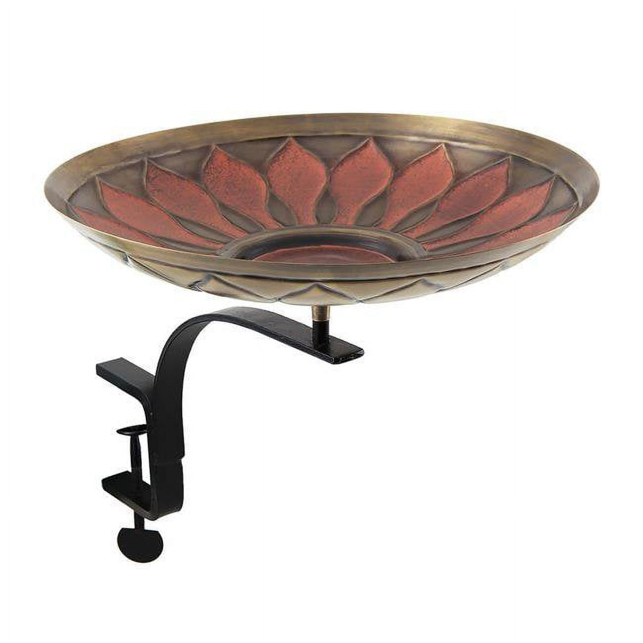 Picture of Achla BB-09R-RM Red African Daisy Birdbath with Rail Mount Bracket