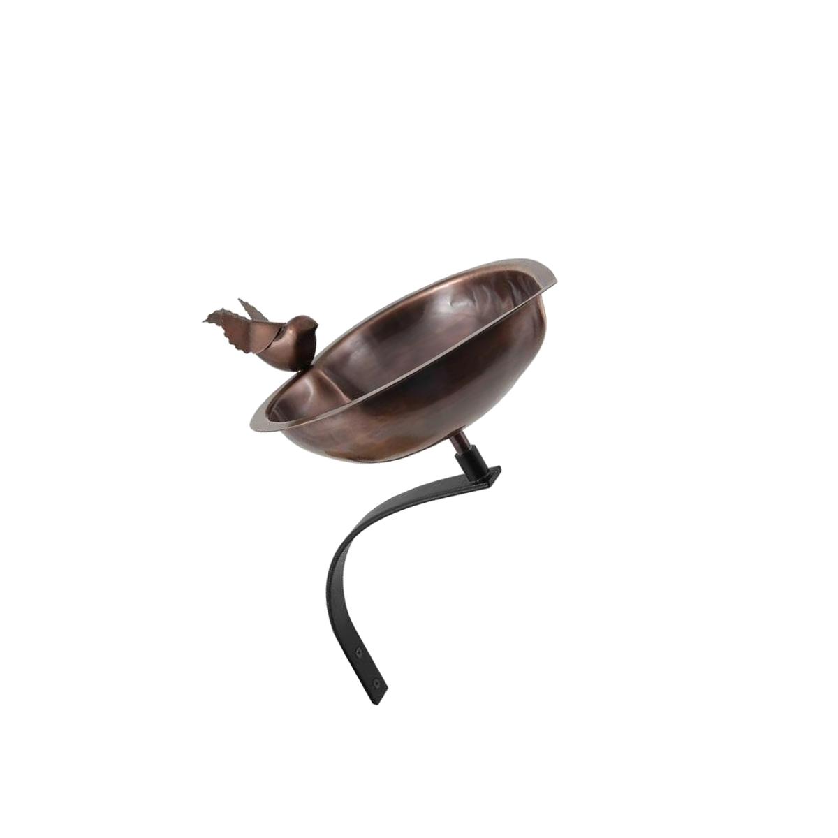 Picture of Achla HBB-01-WM Heart Shaped Birdbath with Wall Mount Bracket, Copper
