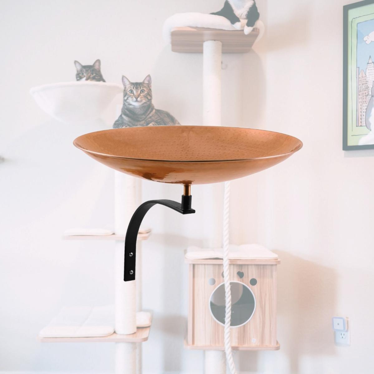 Picture of Achla PCB-01-WM Polished Copper Birdbath with Wall Mount Bracket
