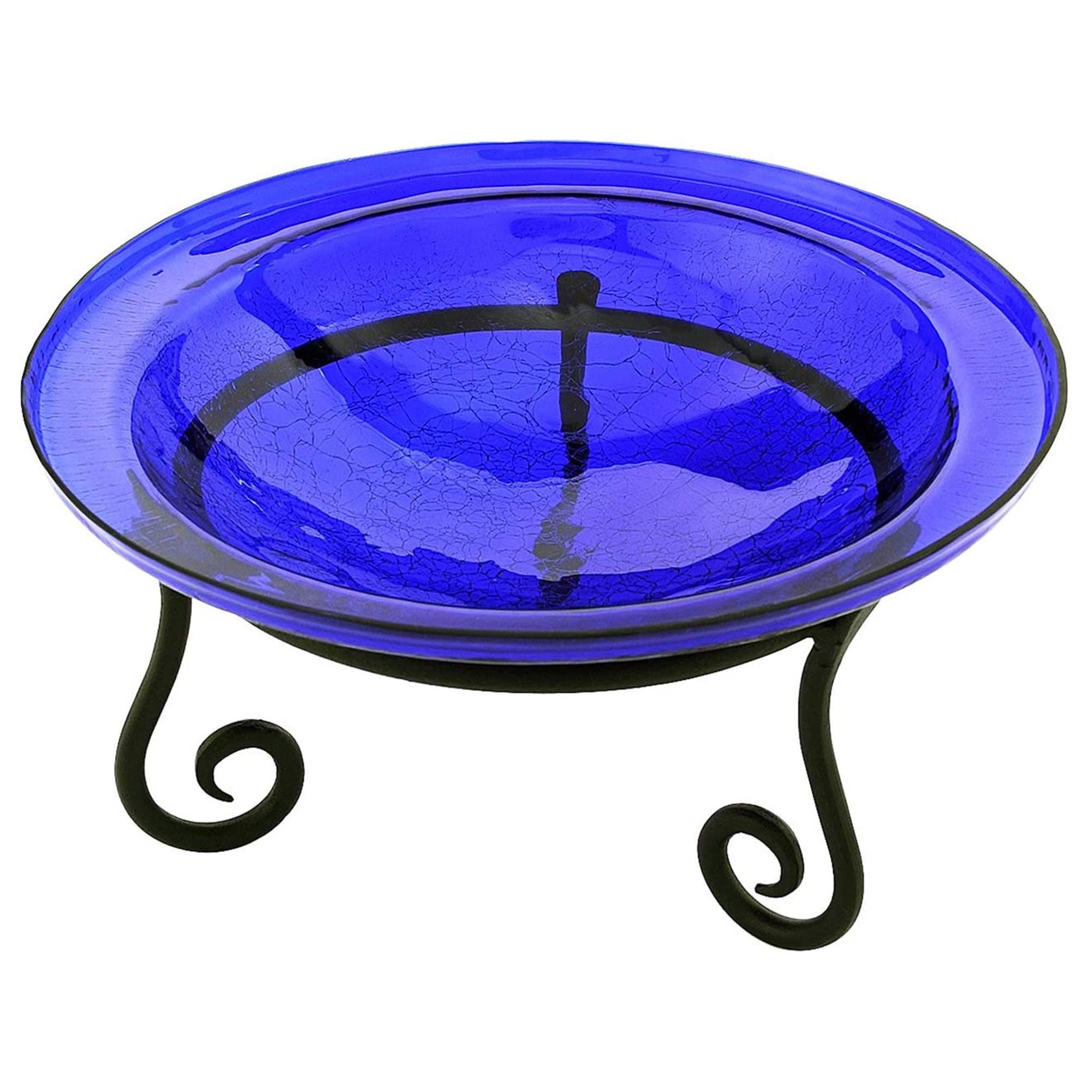 Picture of Achla CGB-01CB-S1 12 in. Cobalt Blue Crackle Birdbath with Short Stand