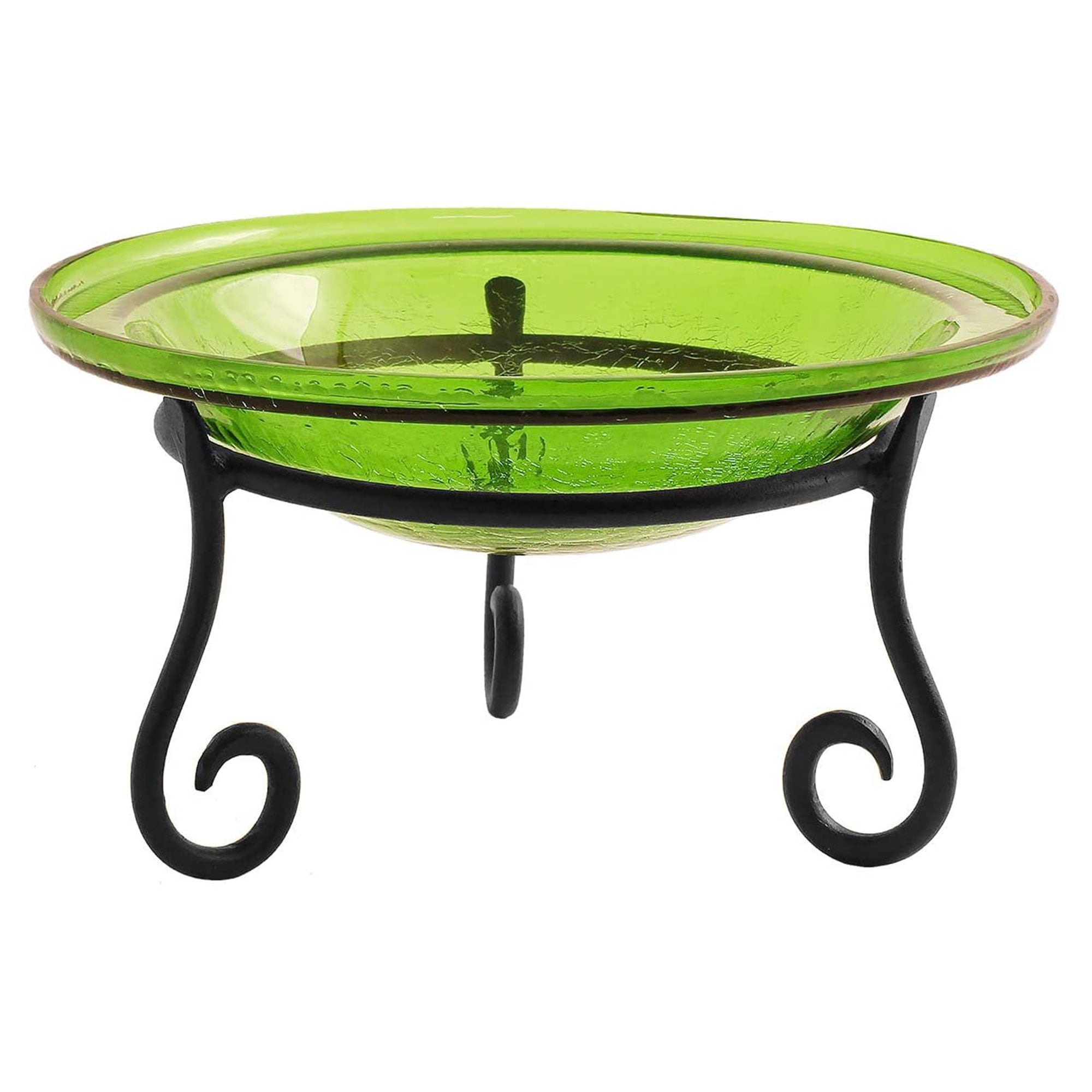 Picture of Achla CGB-05FG-S1 12 in. Fern Green Crackle Birdbath with Short Stand
