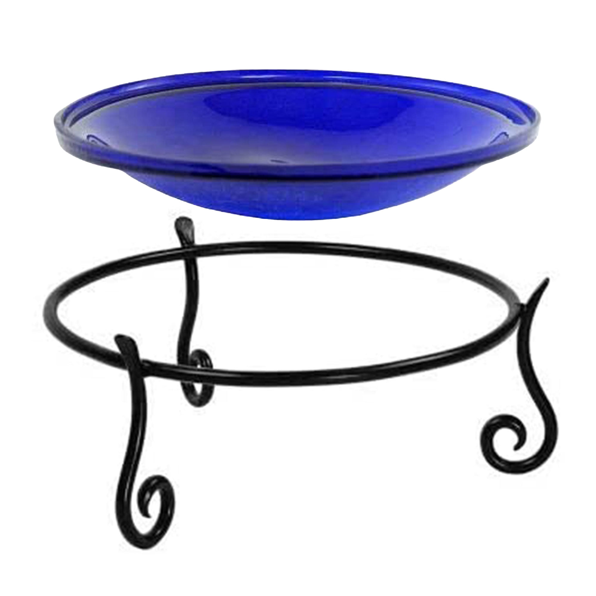 Picture of Achla CGB-14CB-S2 14 in. Cobalt Blue Crackle Birdbath with Short Stand II