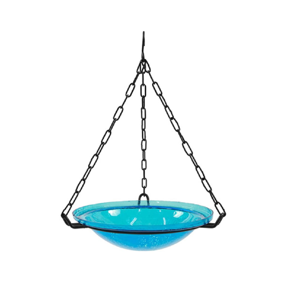 Picture of Achla CGB-14T-S2 14 in. Teal Crackle Birdbath with Short Stand II