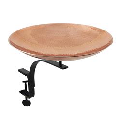 Picture of Achla PCB-01-OR Polished Birdbath with Over Rail Bracket&#44; Copper & Black