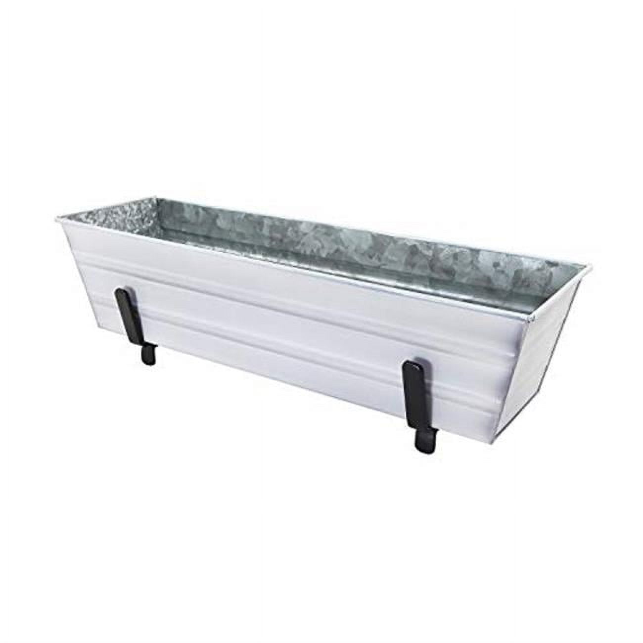 Achla  2 x 4 Railings Flower Box with Brackets, White - Small