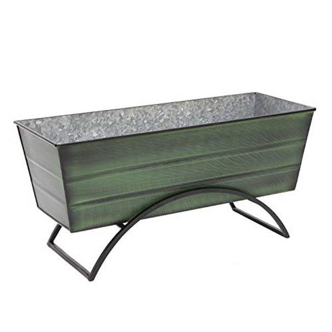 Flower Planter Box with Odette Stand Green - Medium