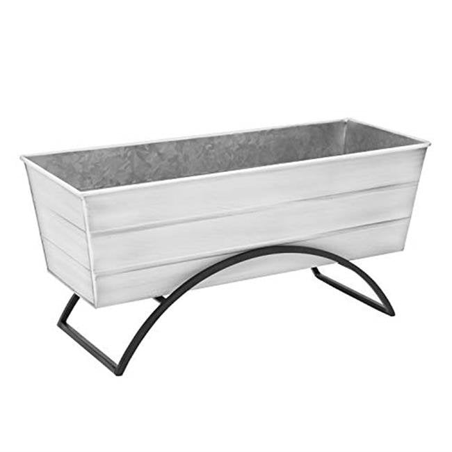 Odette Stand with Flower Box, White - Medium