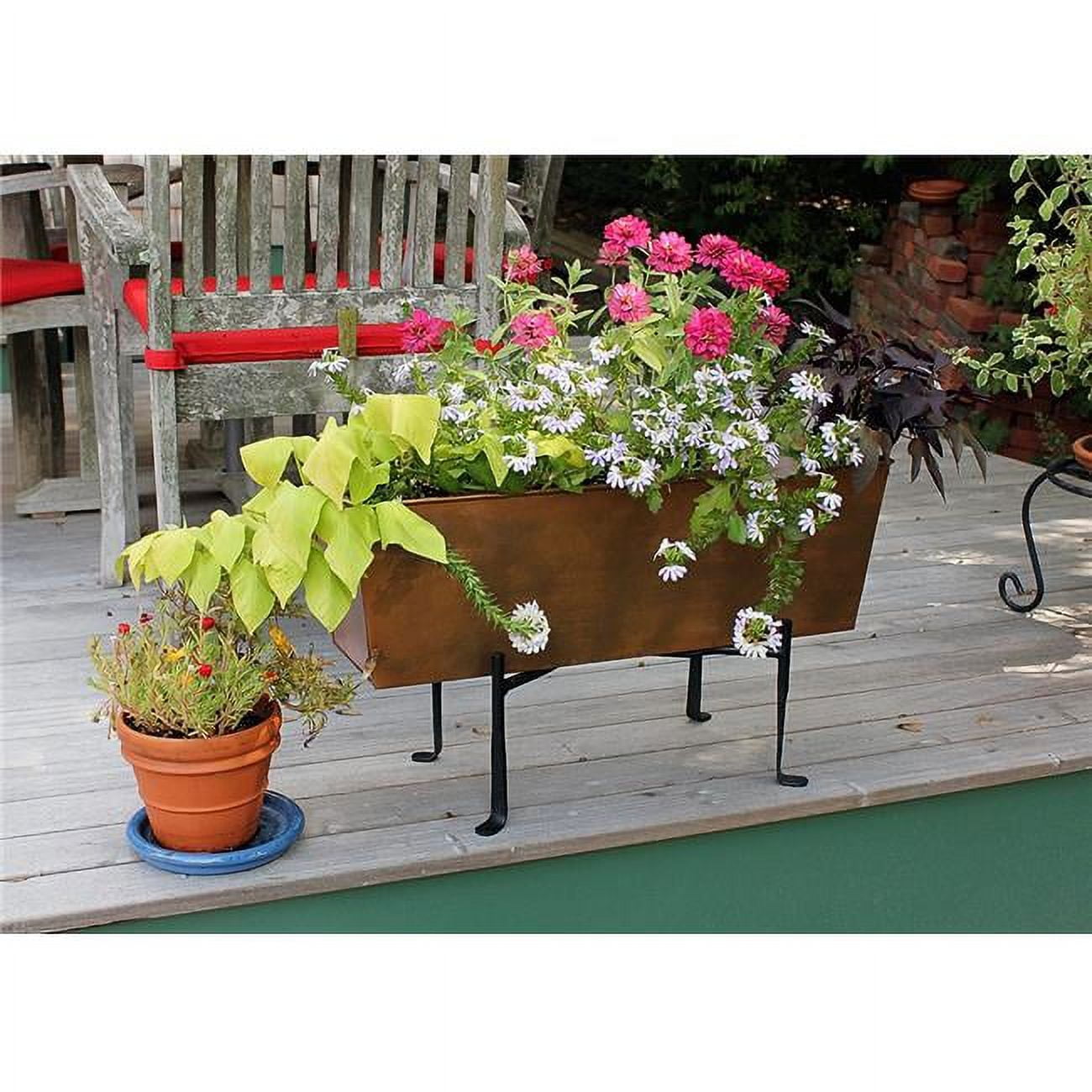 Picture of Achla C-09C-S1 Flower Box with Folding Stand&#44; Copper