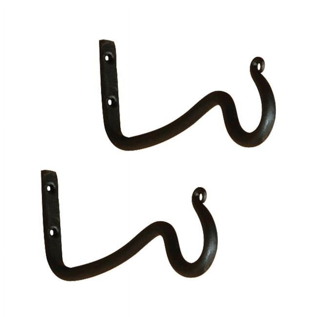 Picture of ACHLA Designs B-29L-2 6 in. Decorative O-Hook Wall Bracket, Black - Pack of 2