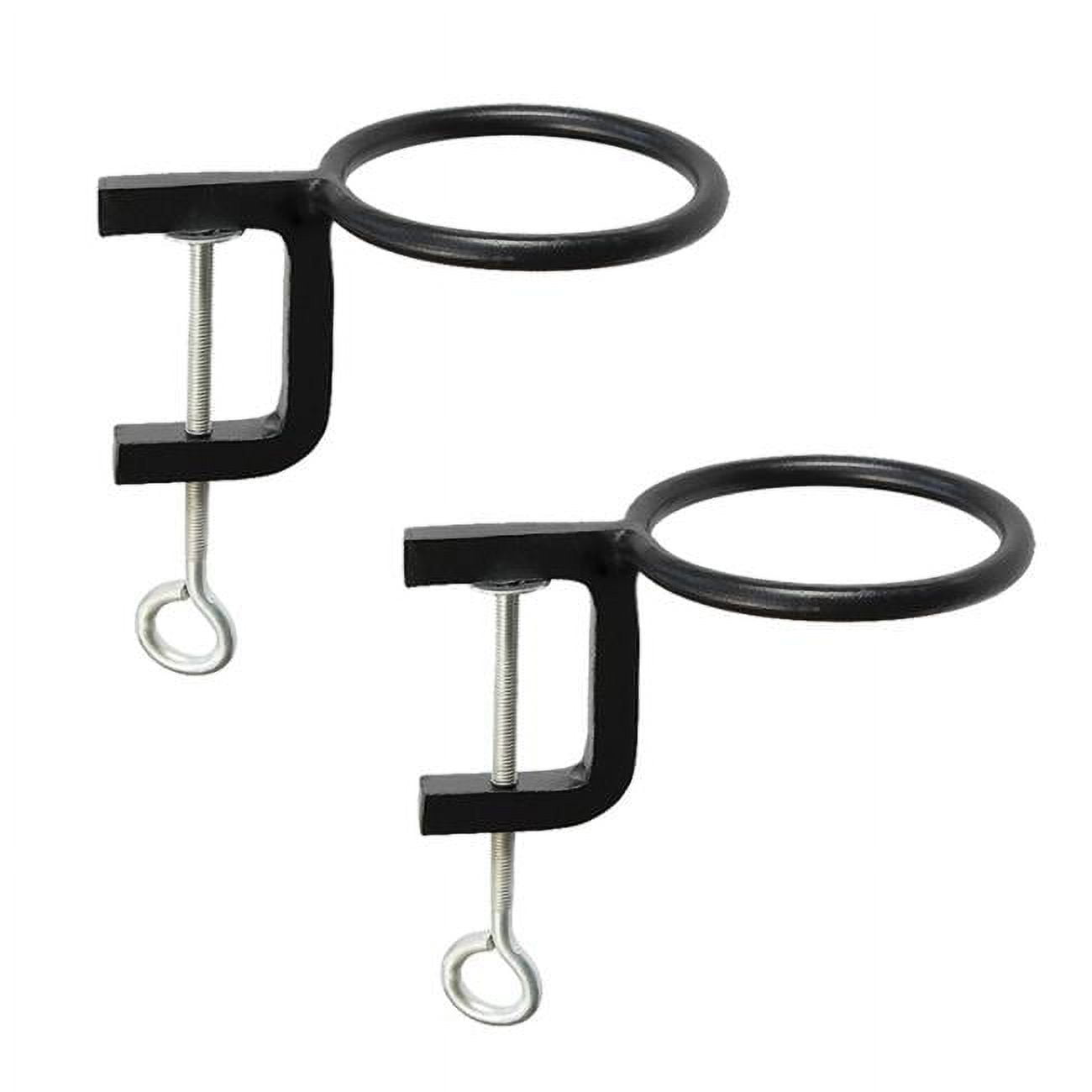 Picture of ACHLA Designs SFR-04C-2 4 in. Clamp-on Flower Pot Ring&#44; Black - Pack of 2