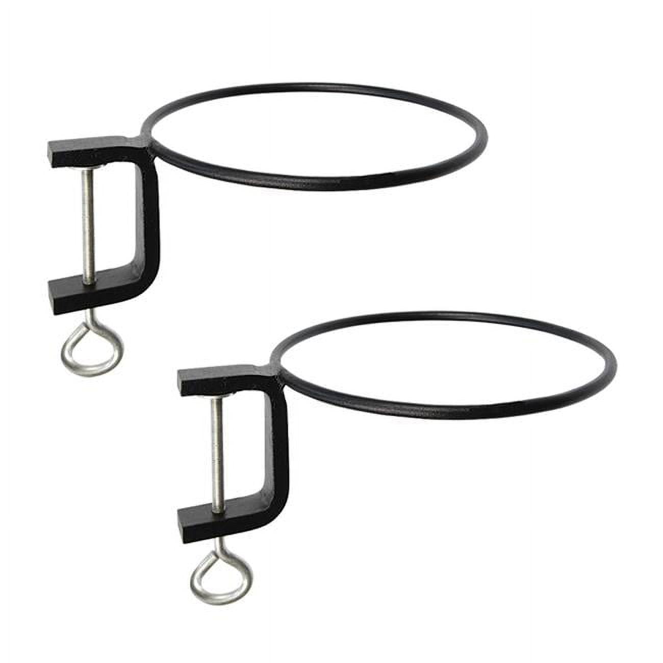 Picture of ACHLA Designs SFR-08C-2 8 in. Clamp-on Flower Pot Ring&#44; Black - Pack of 2