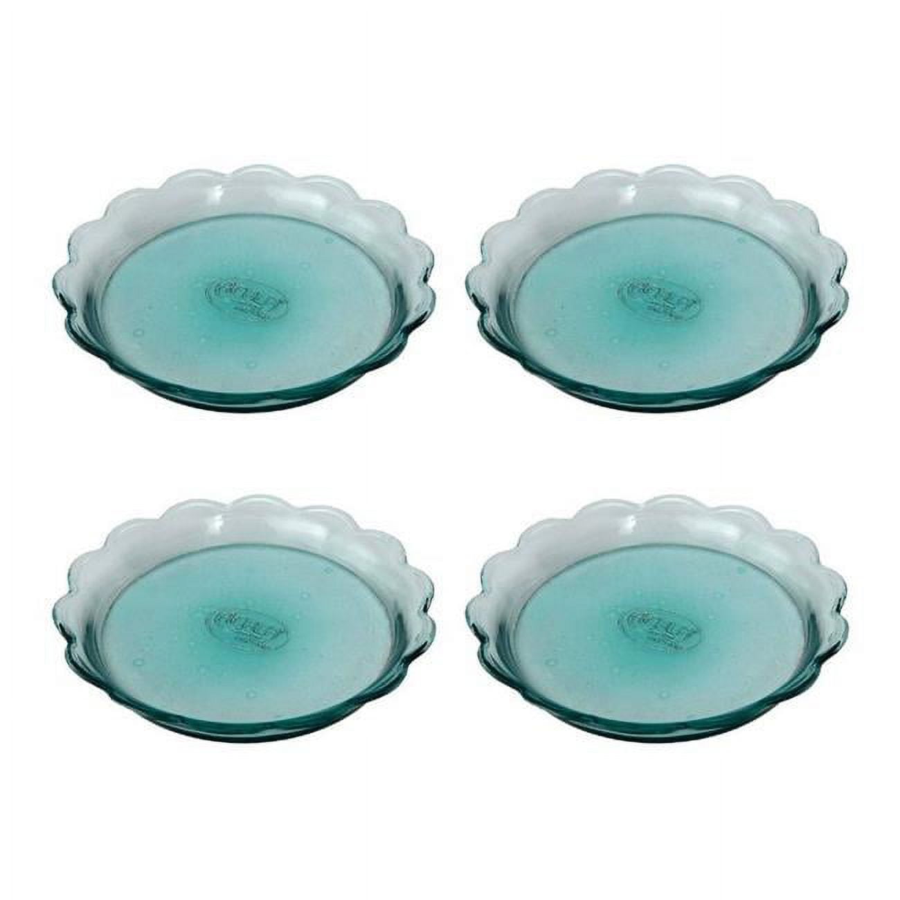 Picture of Achla TRY-07-4 Scalloped Rim Recycled Glass Tray - Pack of 4