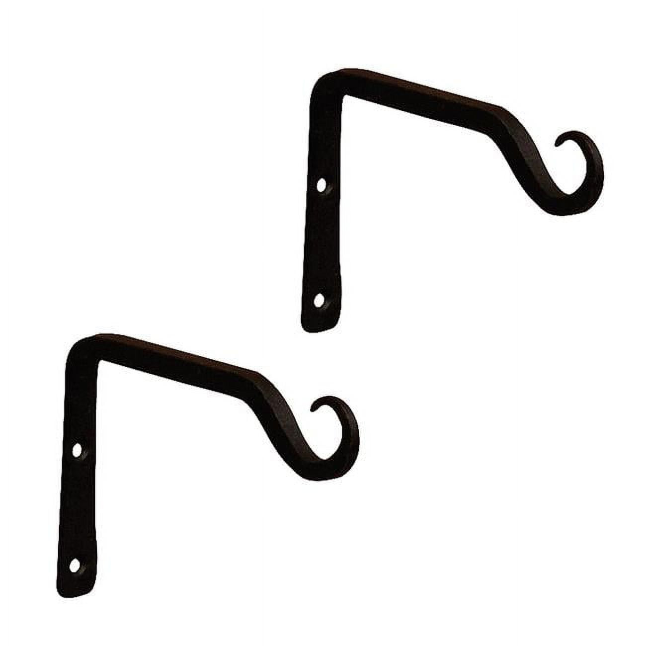 Picture of ACHLA Designs TSH-09-2 6 in. Straight Upcurled Wall Bracket Hook, Black - Pack of 2