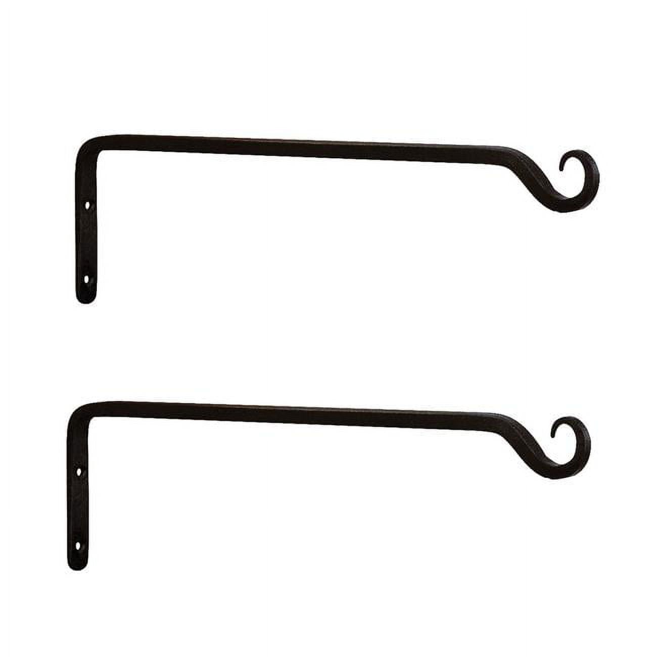 Picture of ACHLA Designs TSH-10-2 15 in. Straight Upcurled Bracket, Black - Pack of 2