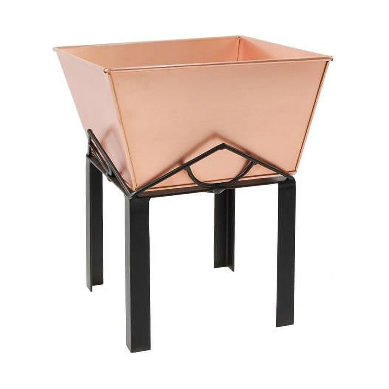 Marion I Planter with Flower Box, Copper Plated