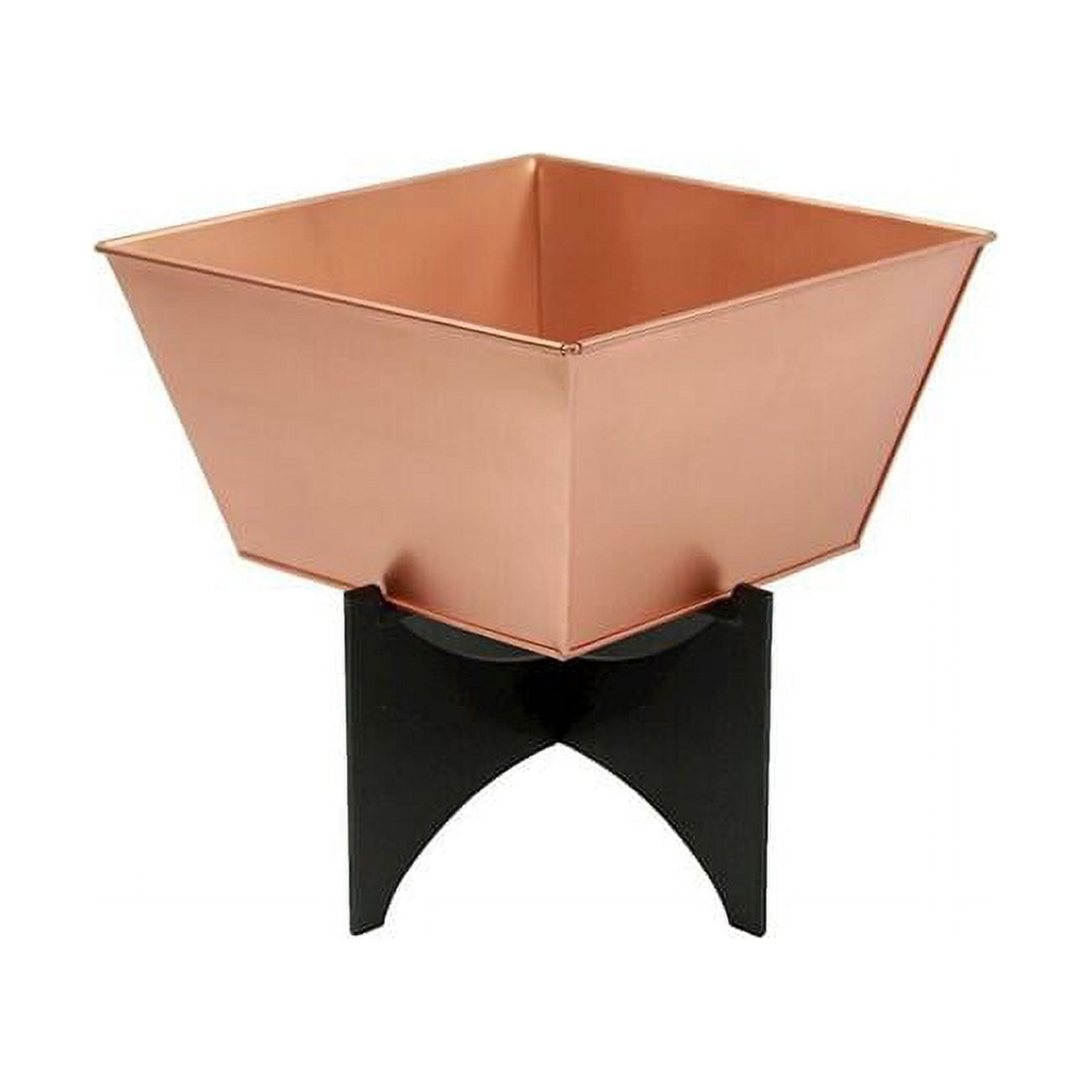 Zaha I Planter with Flower Box, Copper Plated