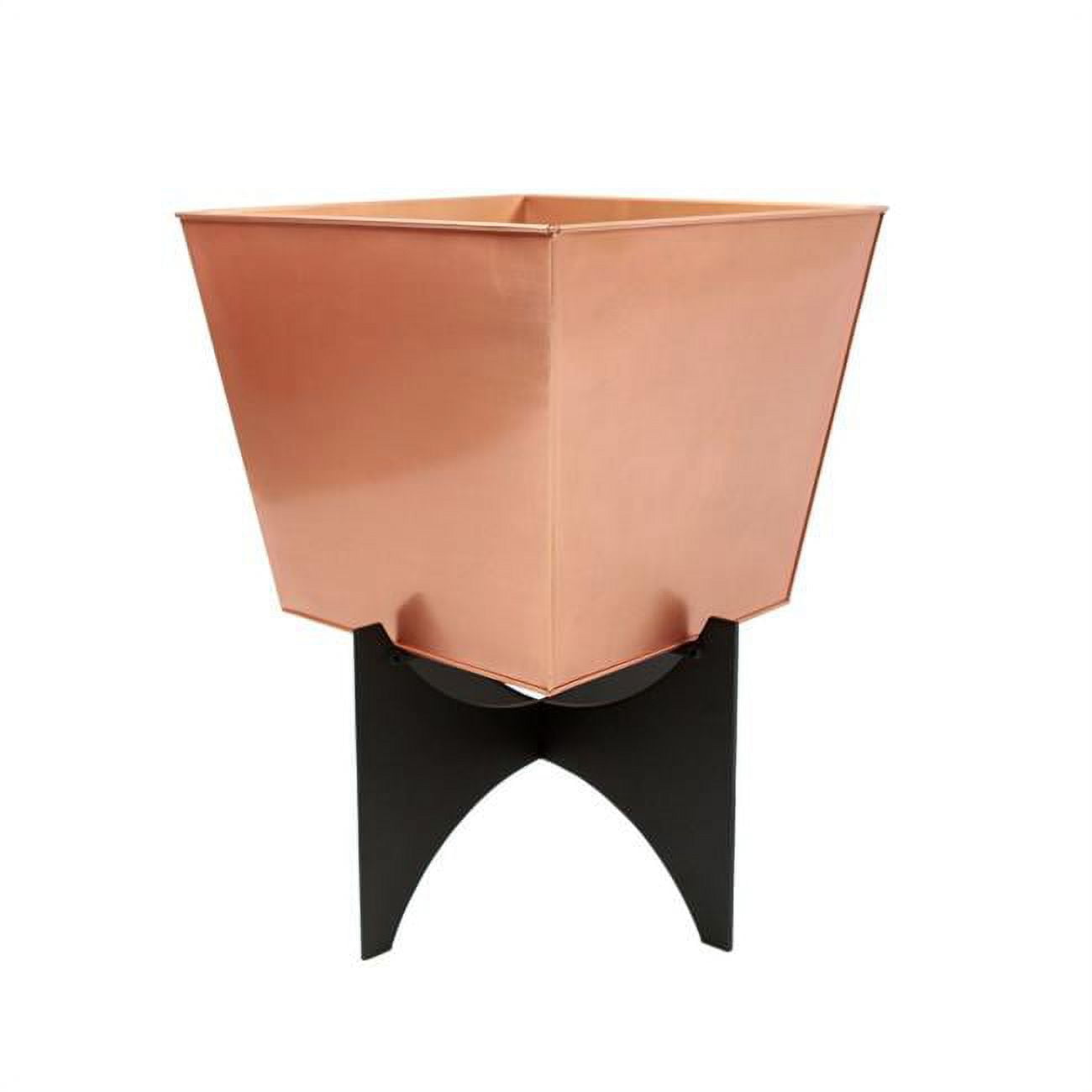 Zaha II Planter with Copper Plated Flower Box