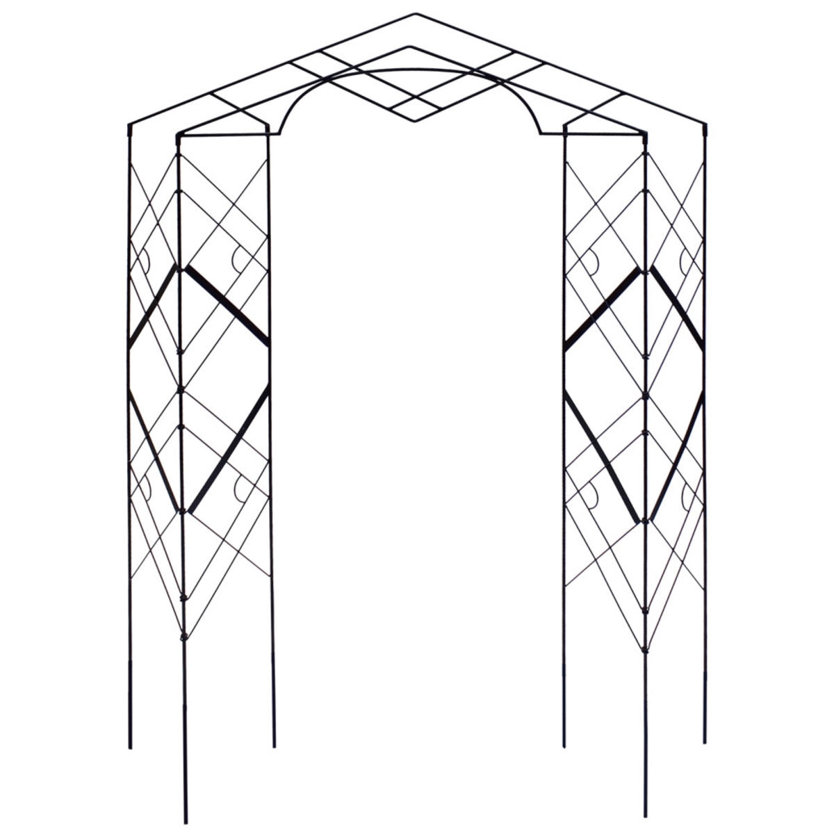 Achla FT-46 Athena Trellis, Wrought Iron - Black Powdercoat Finish