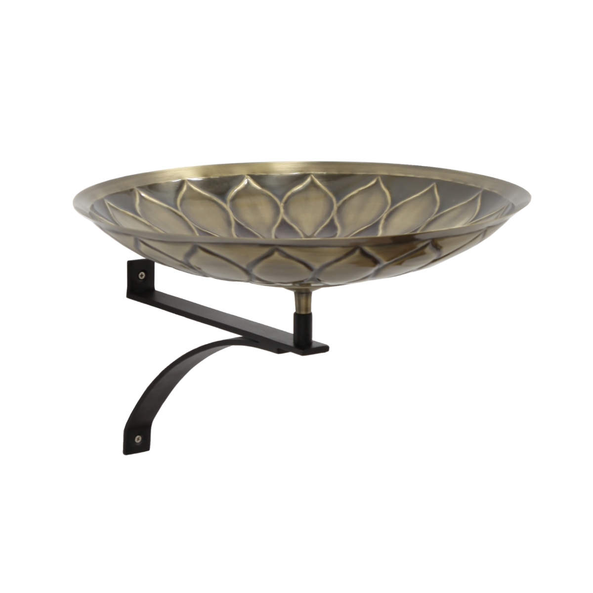Picture of Achla BB-09-WM2 African Daisy Birdbath - Wall Mount Bracket&#44; Brass - Antique & Patina Finish