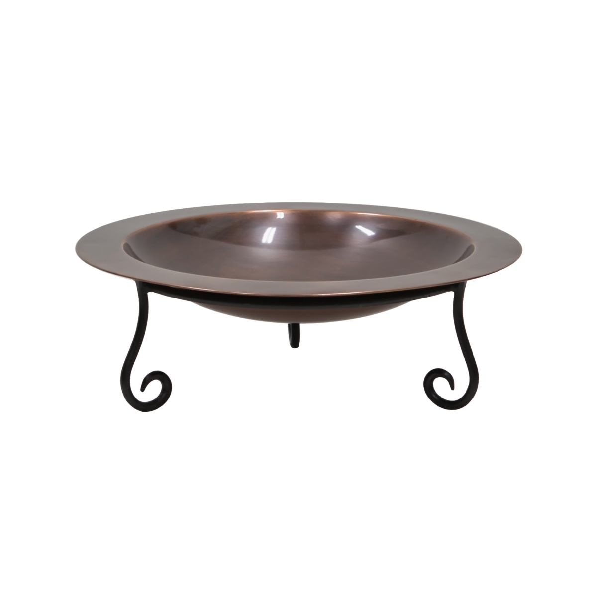 Picture of Achla BB-12-S2 18 in. Classic Copper Birdbath - Short Stand&#44; Brass - Antique Copper Finish