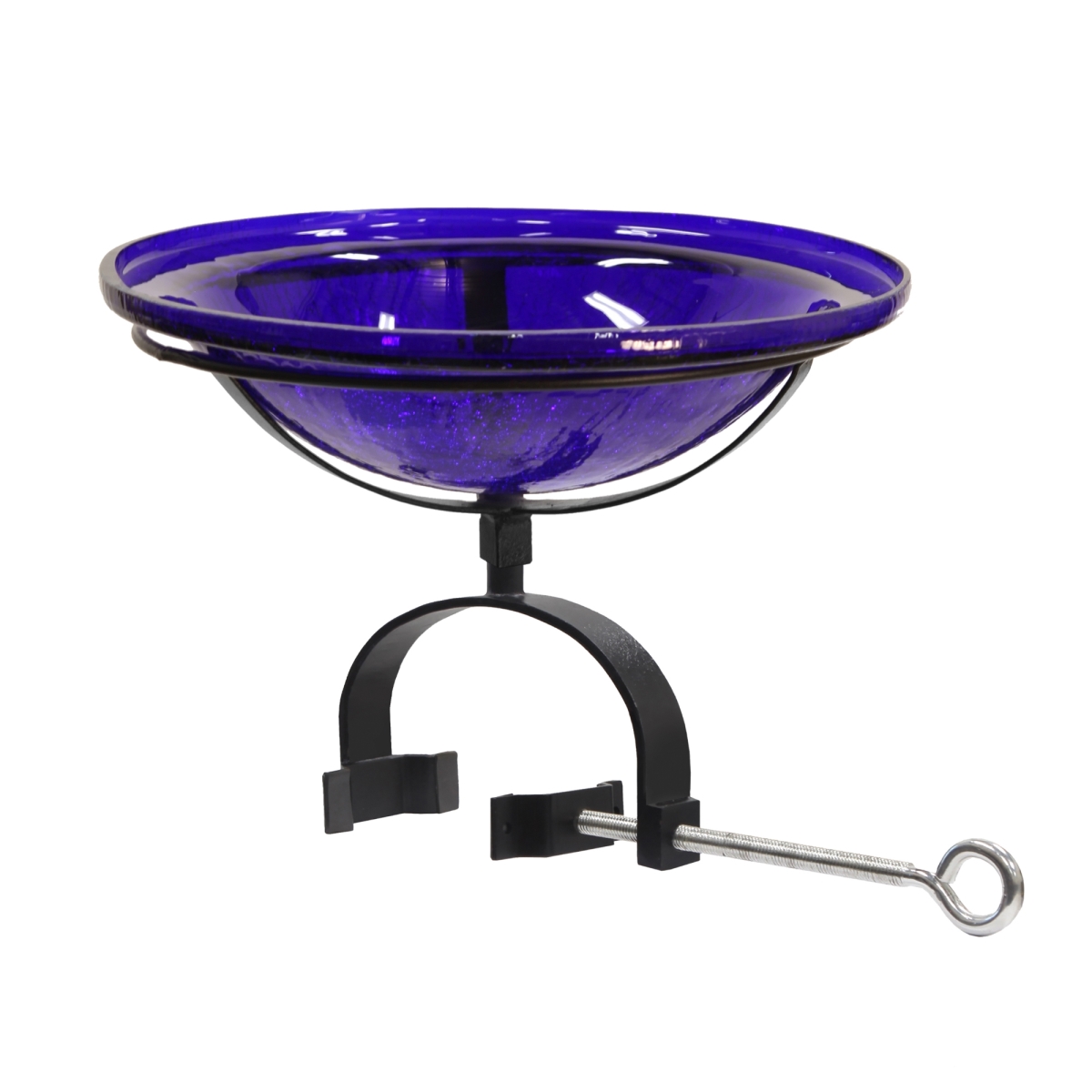 Picture of Achla CGB-01CB-OR2 12 in. Cobalt Blue Crackle Birdbath - Over Rail Bracket