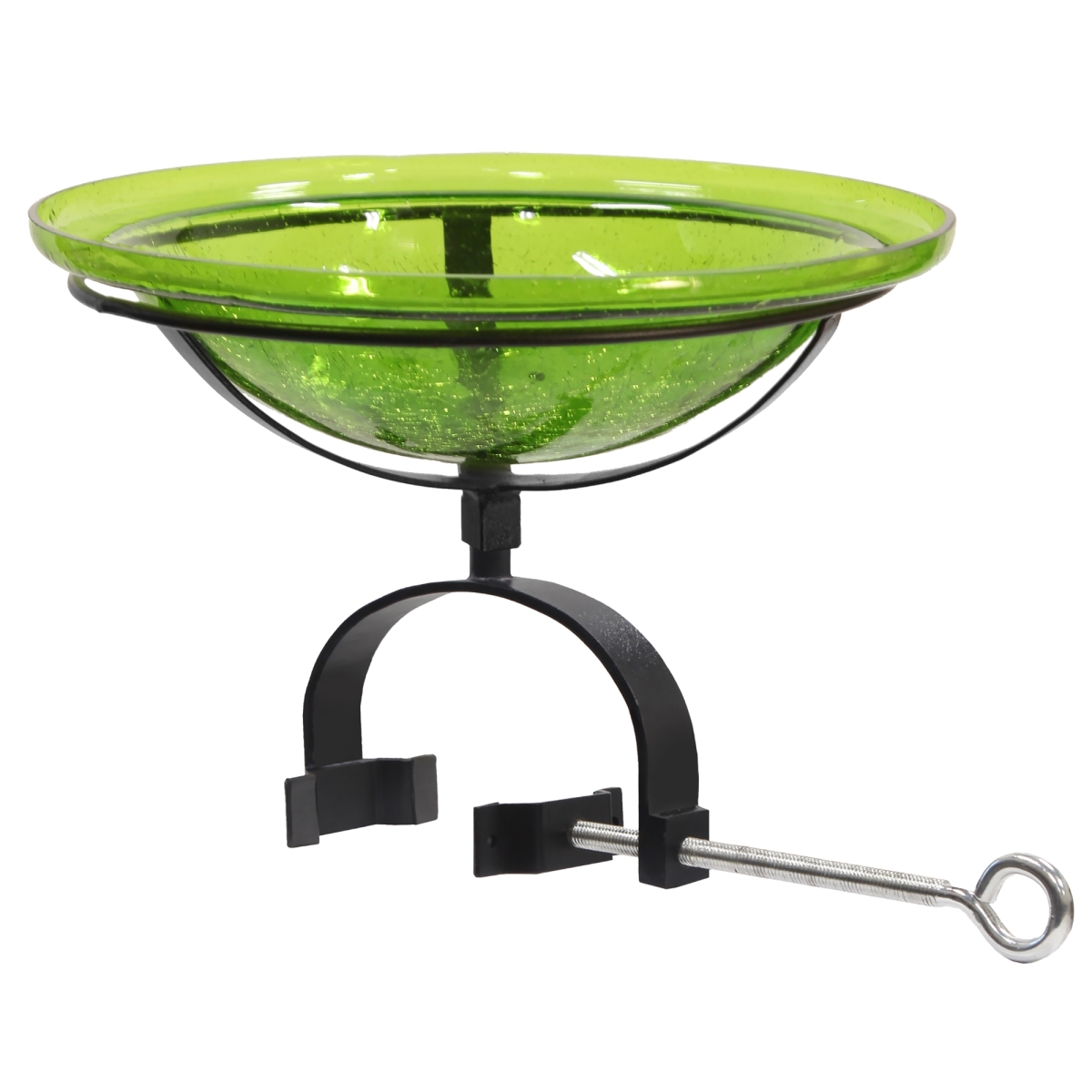 Picture of Achla CGB-05FG-OR2 12 in. Fern Green Crackle Birdbath - Over Rail Bracket