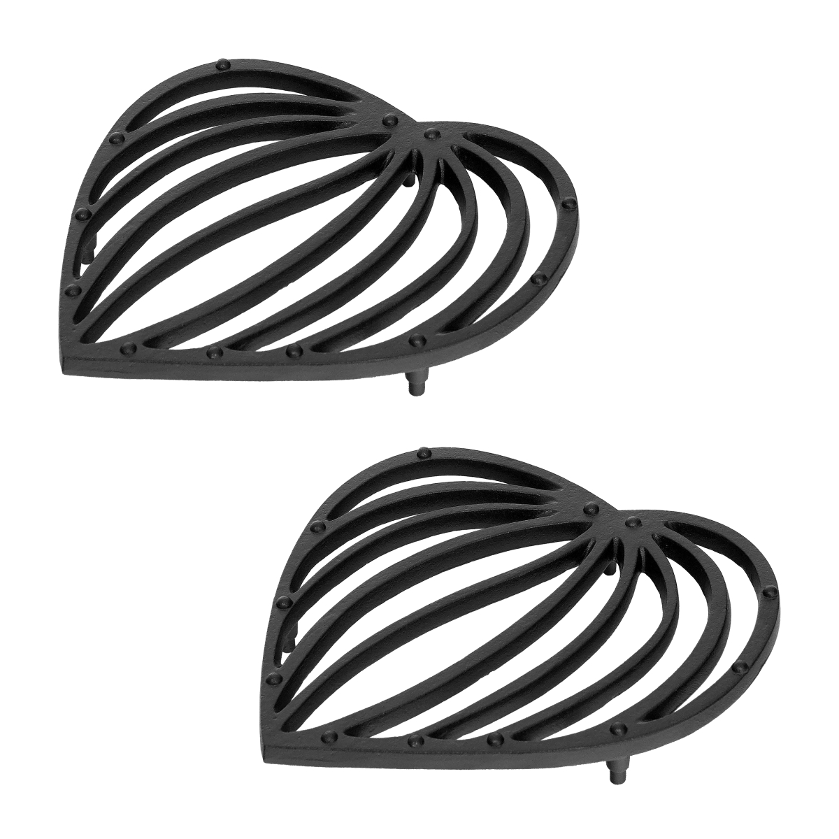 Achla TWI-05-2 Leaf Wrought Iron Trivet, Pack of 2