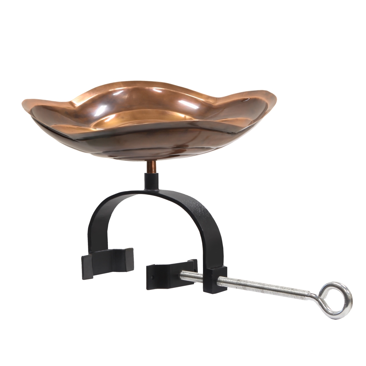 Picture of Achla BB-11-OR2 Dara Knot Birdbath - Over Rail Bracket&#44; Brass - Antique Copper Finish