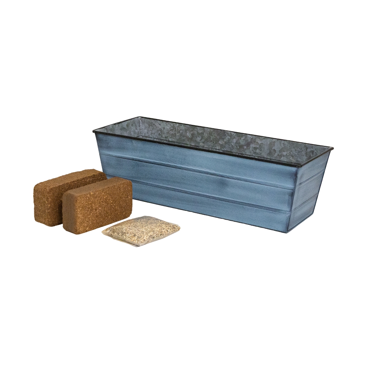 Achla C-20NB-GK2 Bloom Box Garden Growing Kit, Medium - Nantucket Blue