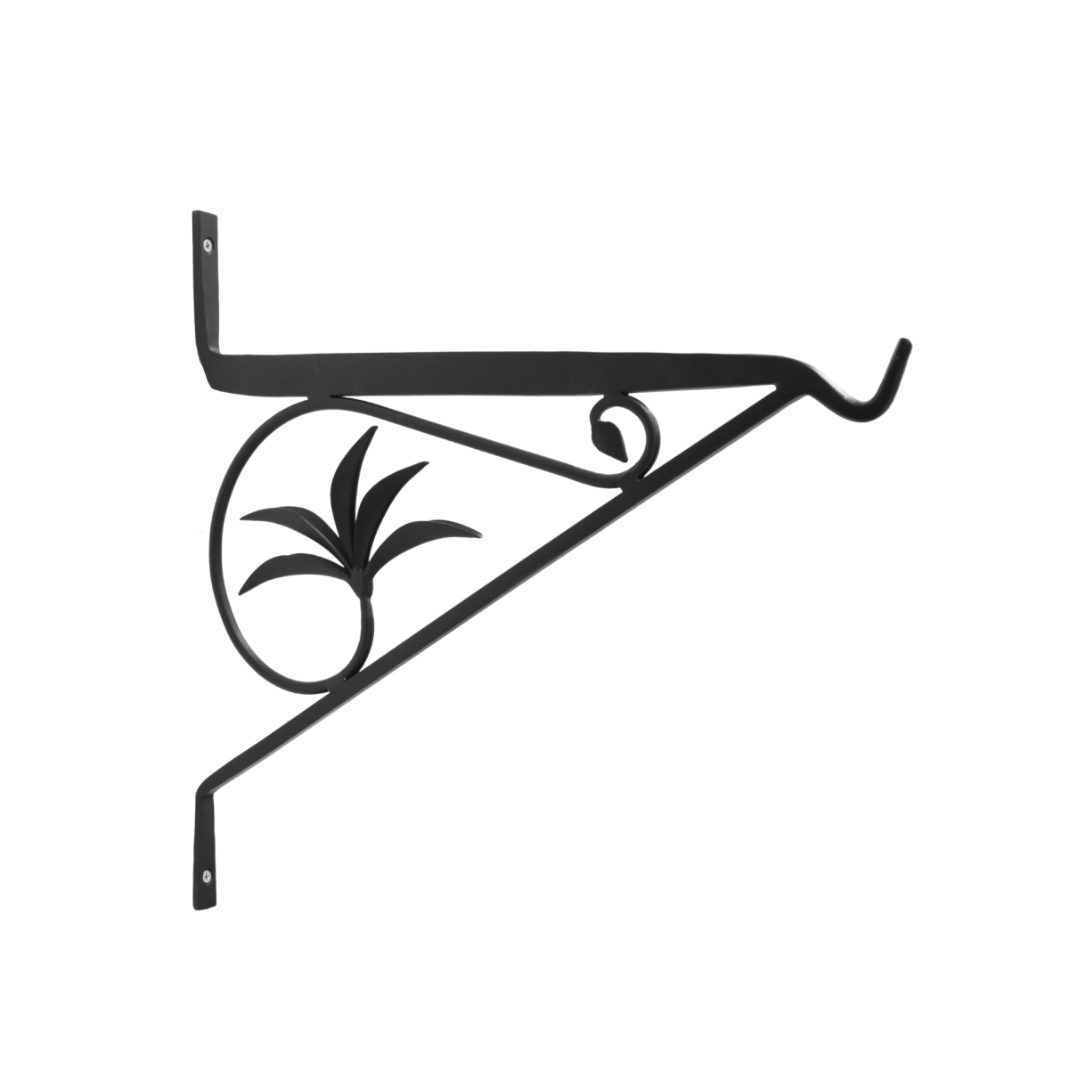Achla B-42 17 in. Morris Bracket, Wrought Iron - Black Powdercoat Finish