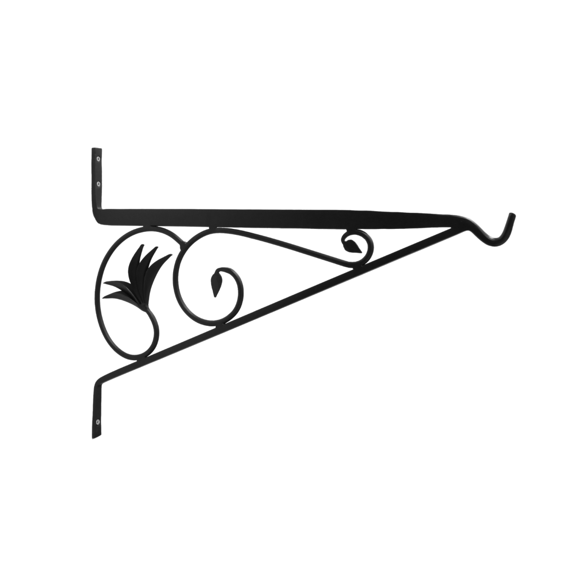 Achla B-43 24 in. Morris Bracket, Wrought Iron - Black Powdercoat Finish