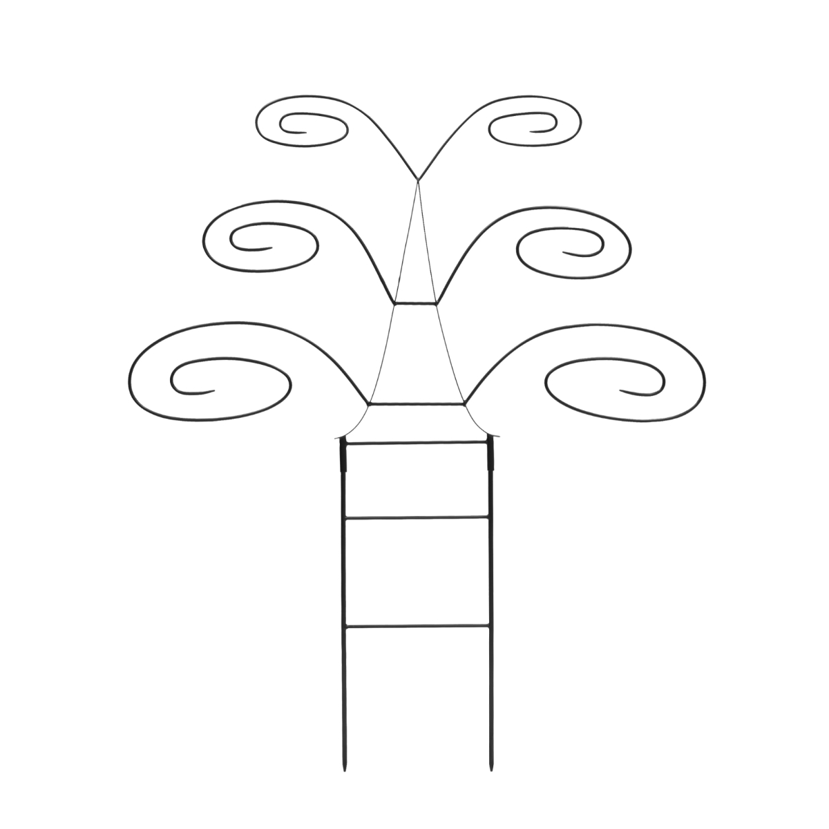 Achla FT-61 Butterfly Trellis, Wrought Iron - Graphite Powdercoat Finish