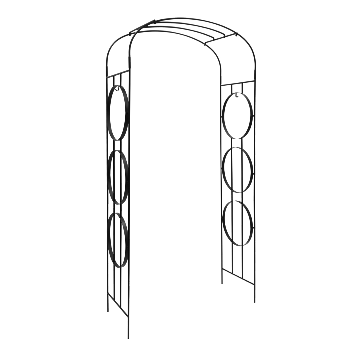 Achla ARB-58 Samsara Arbor, Wrought Iron - Black Powdercoat Finish