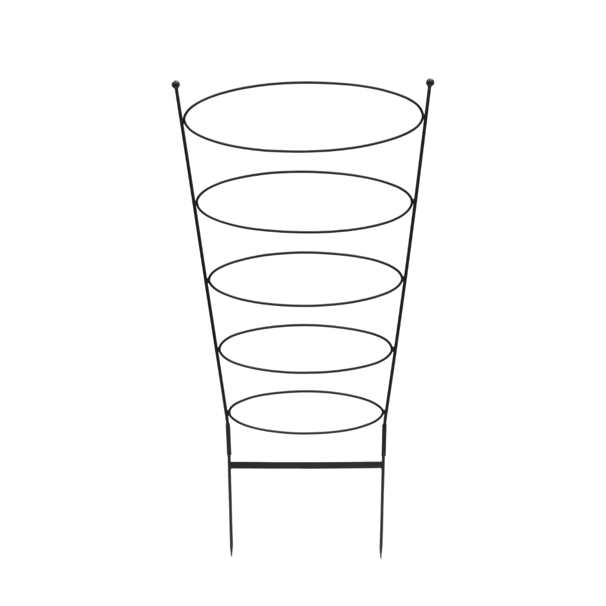 Achla FT-66 Ovals Trellis, Wrought Iron - Black Powdercoat Finish