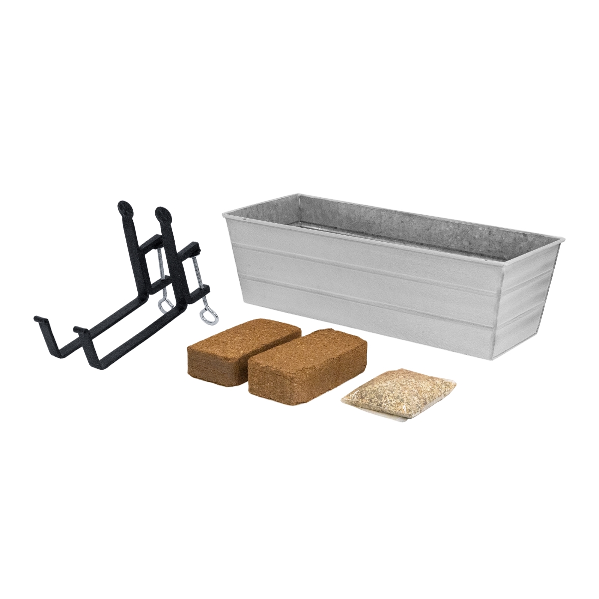 Achla C-20W-RM-GK2 Bloom Box Garden Growing Kit, Medium - White with Clamp-On Brackets