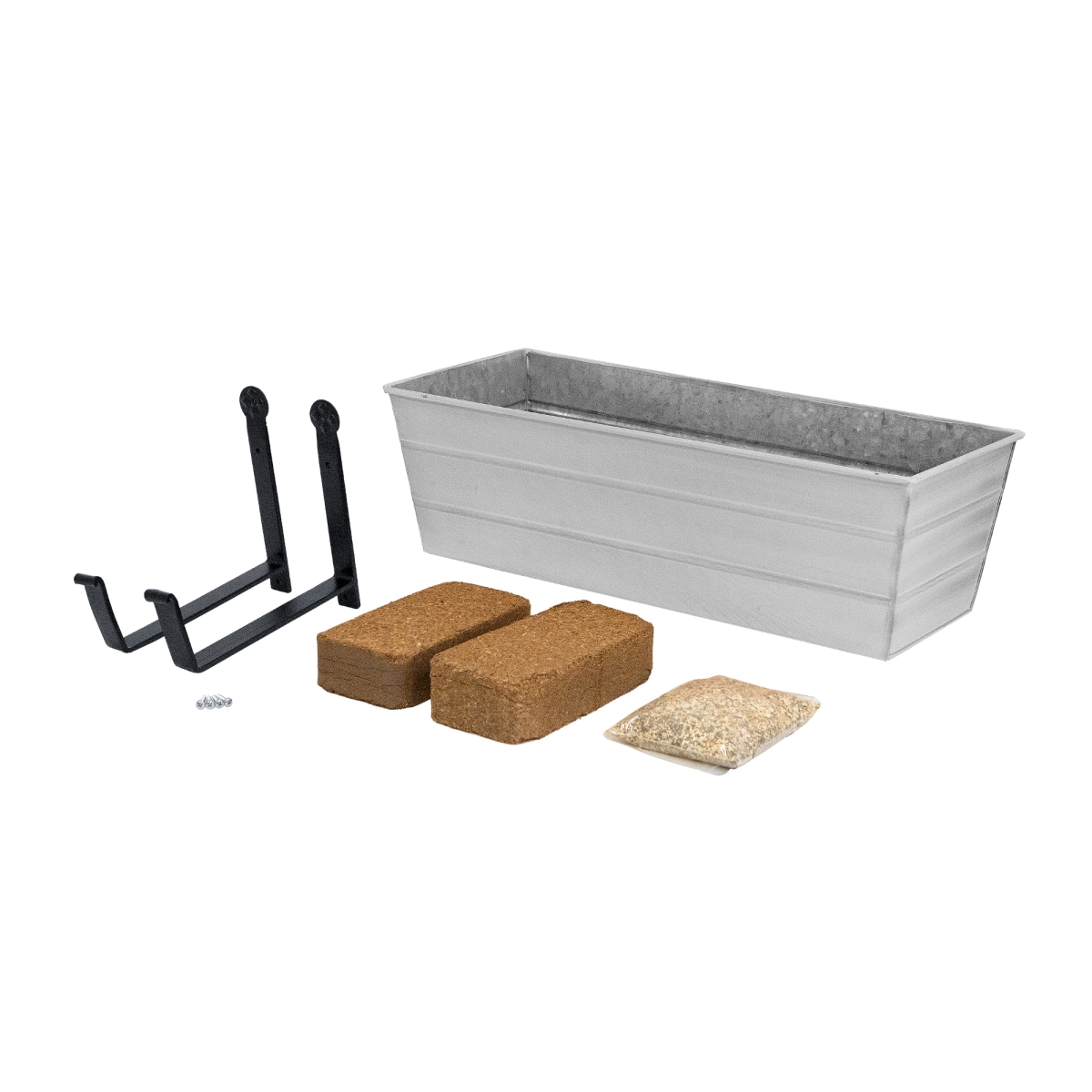 Achla C-20W-WM-GK2 Bloom Box Garden Growing Kit, Medium - White with Wall Brackets