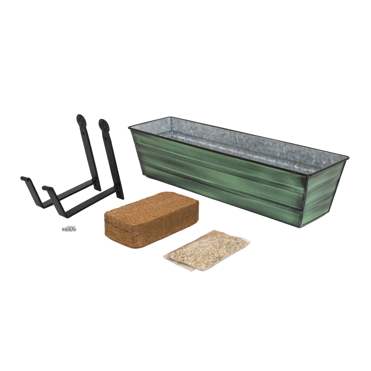 Achla C08-WM-GK Bloom Box Garden Growing Kit, Small - Green with Wall Brackets